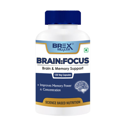 Brexhealth Brain Focus Supplement, Supports Brain & Memory - 120 Veg Capsules