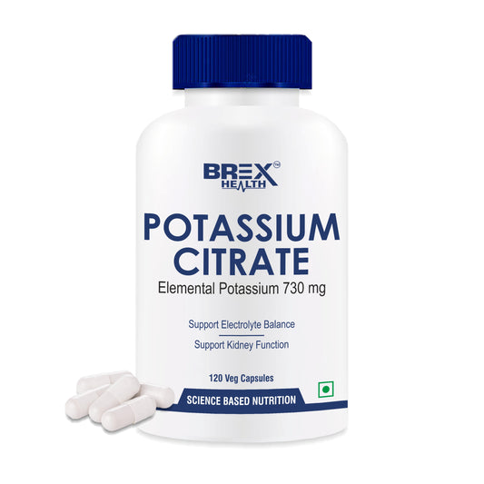 Brexhealth Potassium Citrate Supplement | Supports Kidney Function & Healthy Muscle - 120 Vegetable Capsules